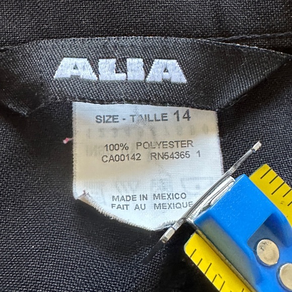 Vintage 90s Alia Classic Black Trousers Women’s Size 14 Stretch Waist Pants Work - Picture 12 of 12